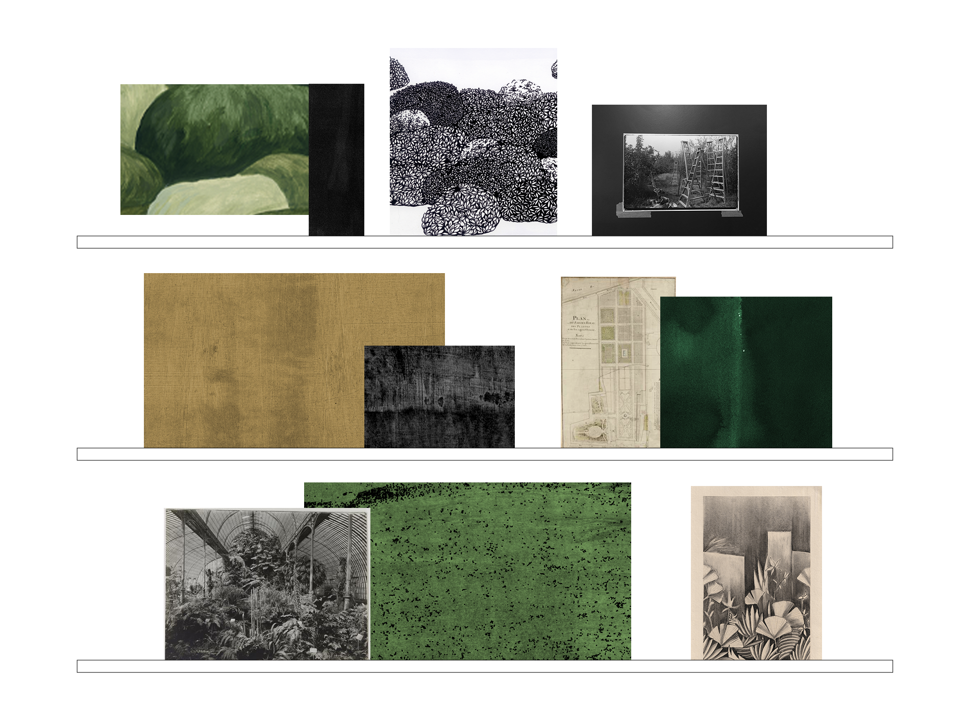 Photomontage - Echantillons références, matières et motifs